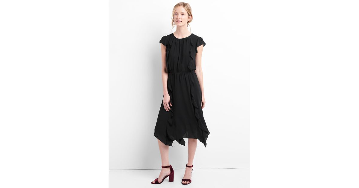 midi cap sleeve dress gap