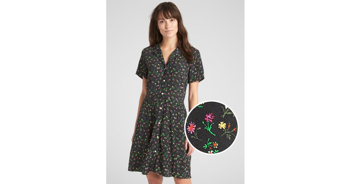 gap button down dress