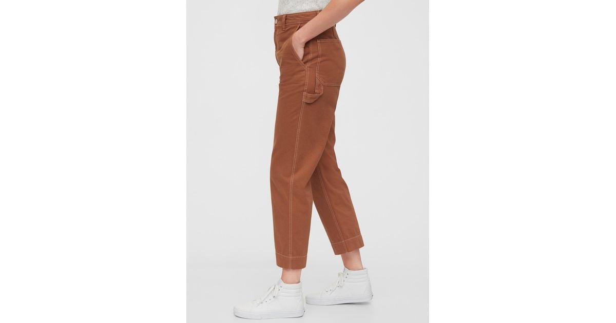 high rise carpenter pants gap