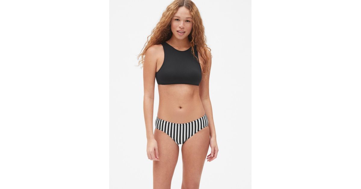 high neck criss cross bikini top