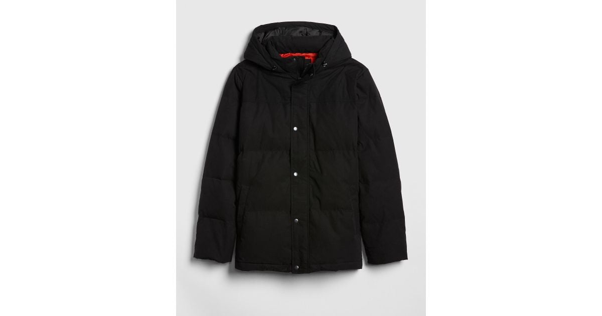 gap heavyweight down hooded puffer jacket