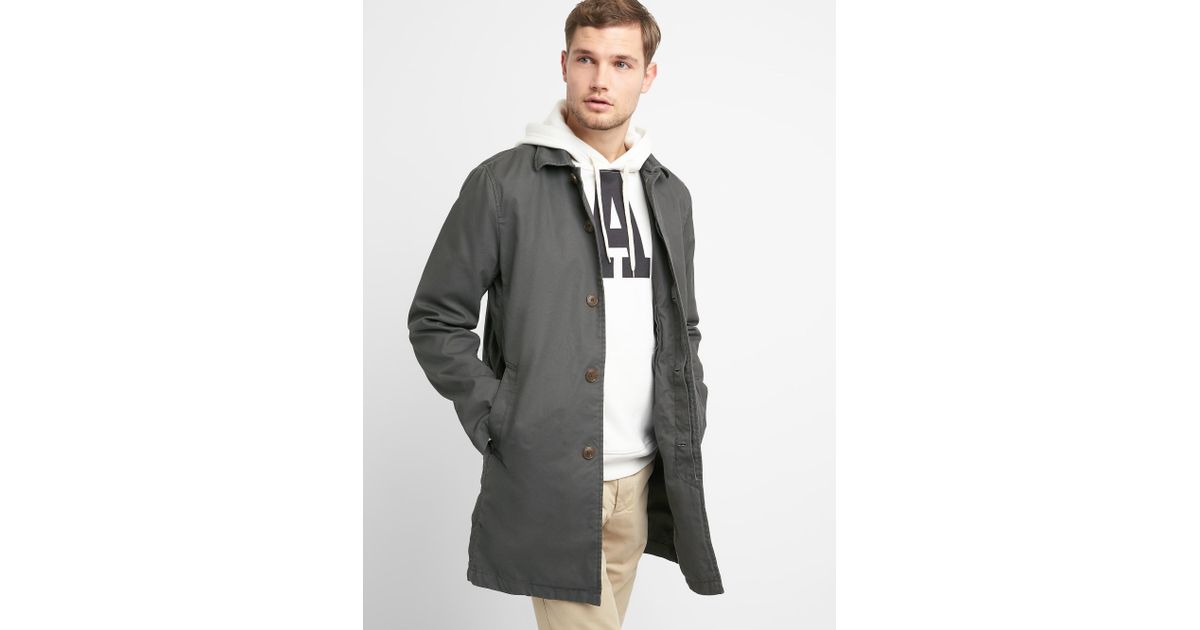 Gap Casual Mac Jacket In Twill in Soft Black (Black) for Men - Lyst