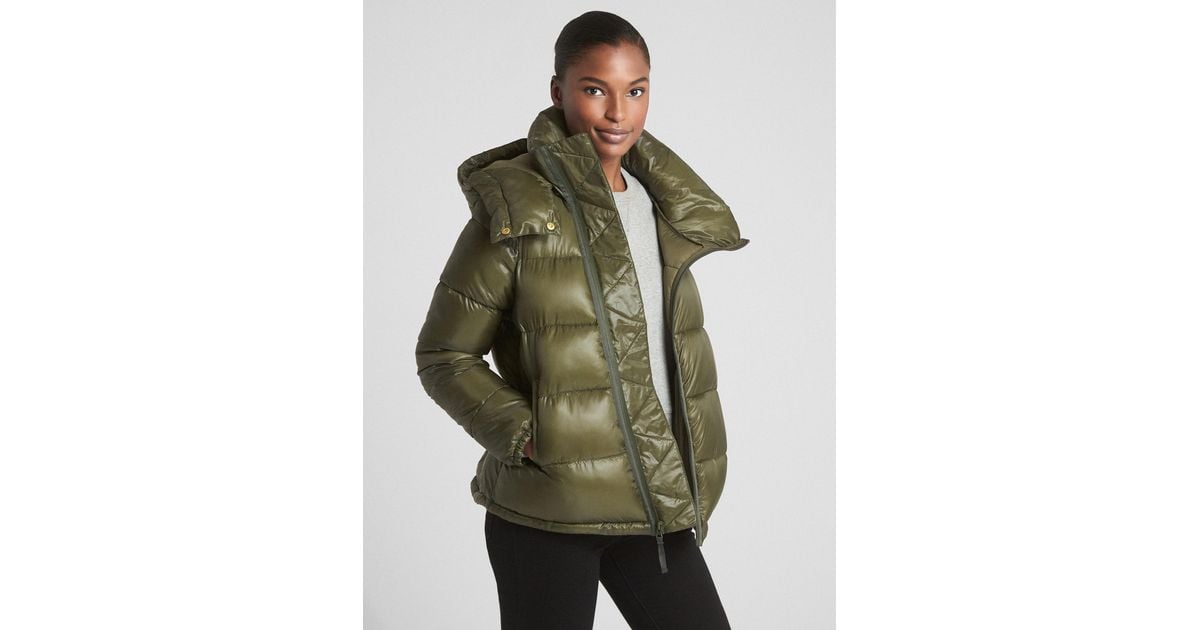 coldcontrol high shine puffer jacket