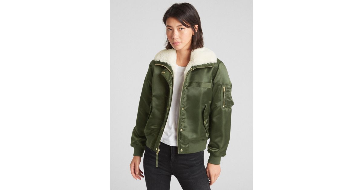 gap teddy bomber jacket