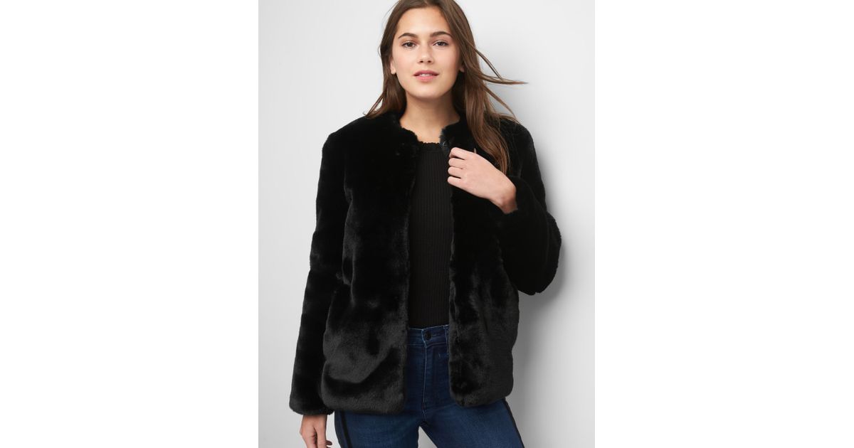 gap faux fur coat