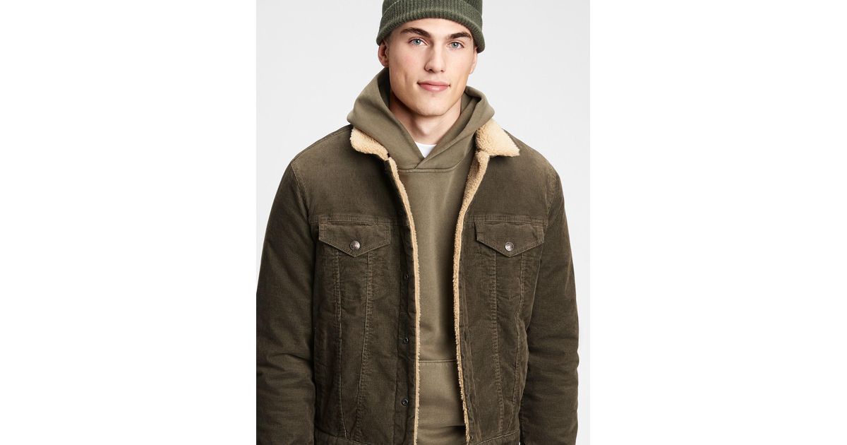 Gap Icon Corduroy Sherpa Jacket in 