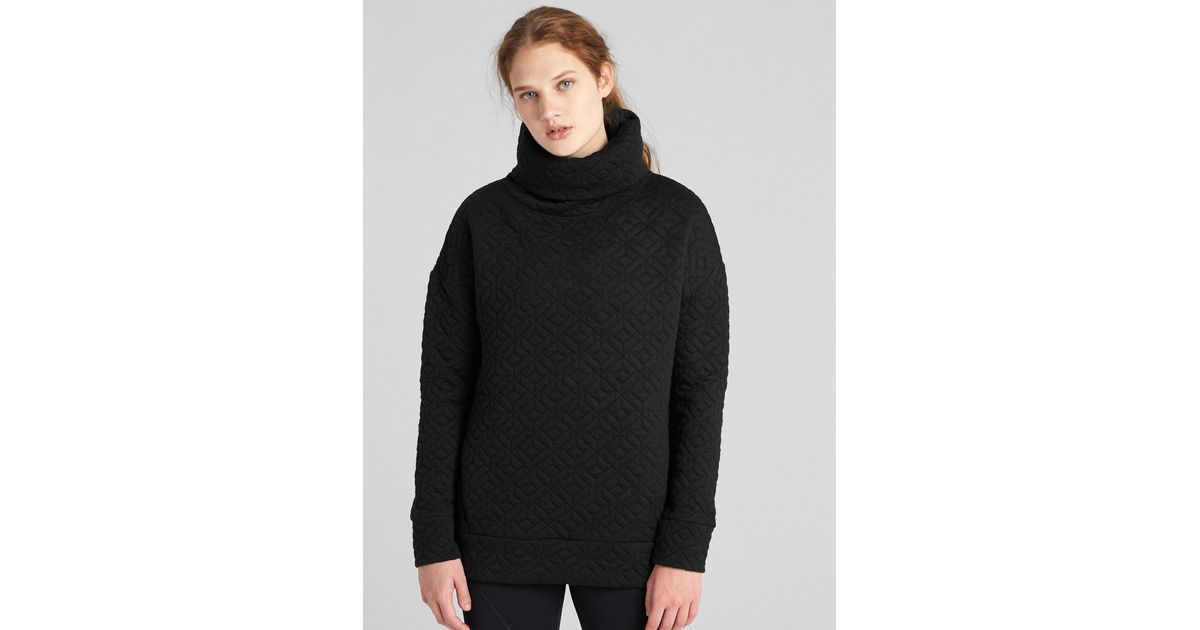 gap jacquard funnel neck pullover