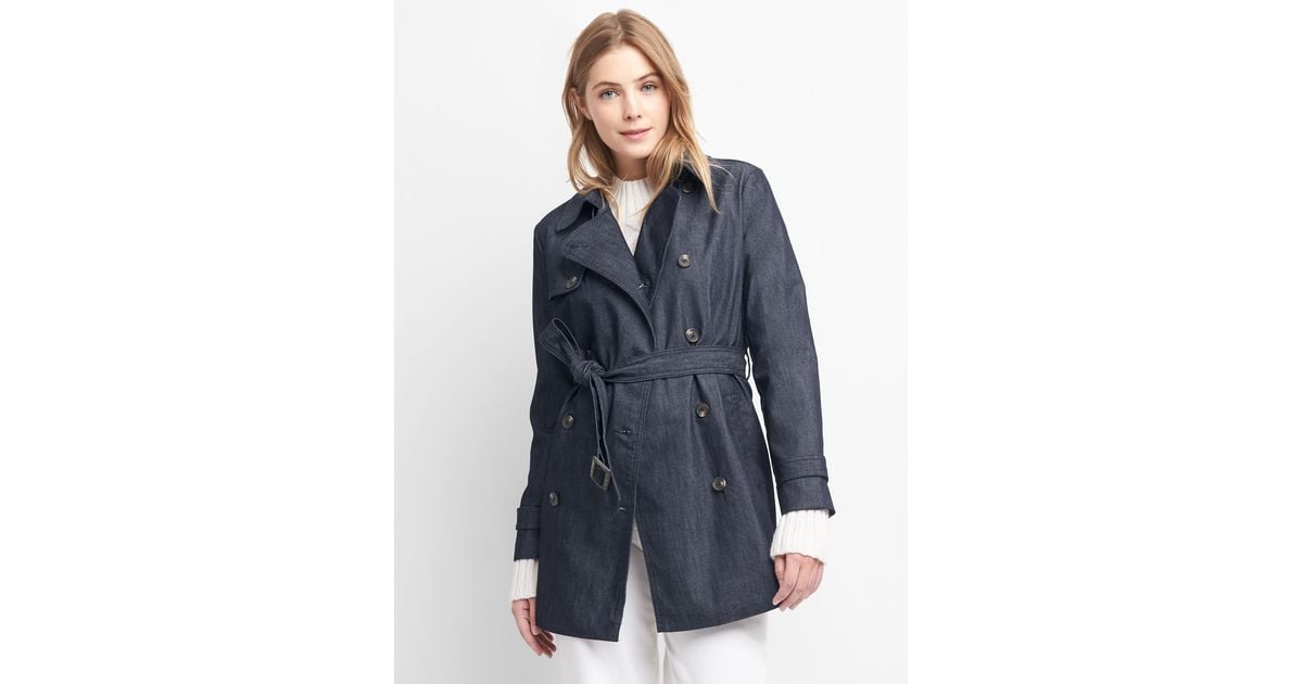 gap denim trench coat