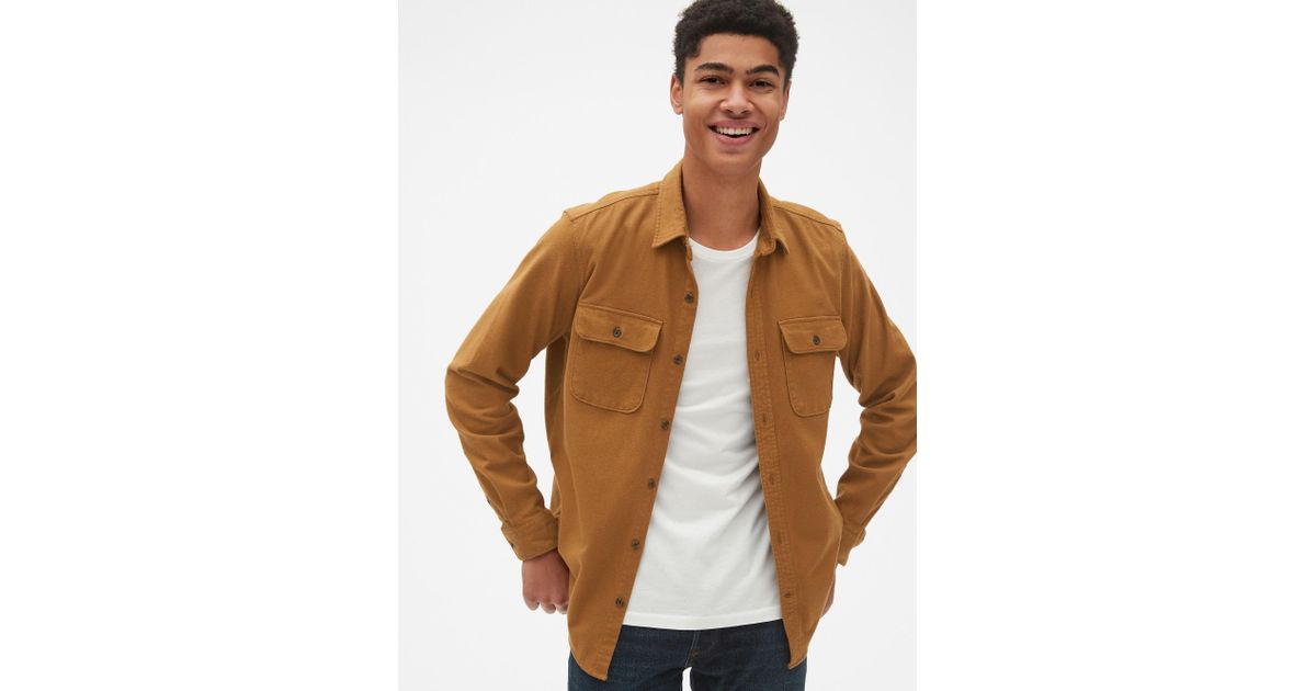 gap moleskin shirt jacket