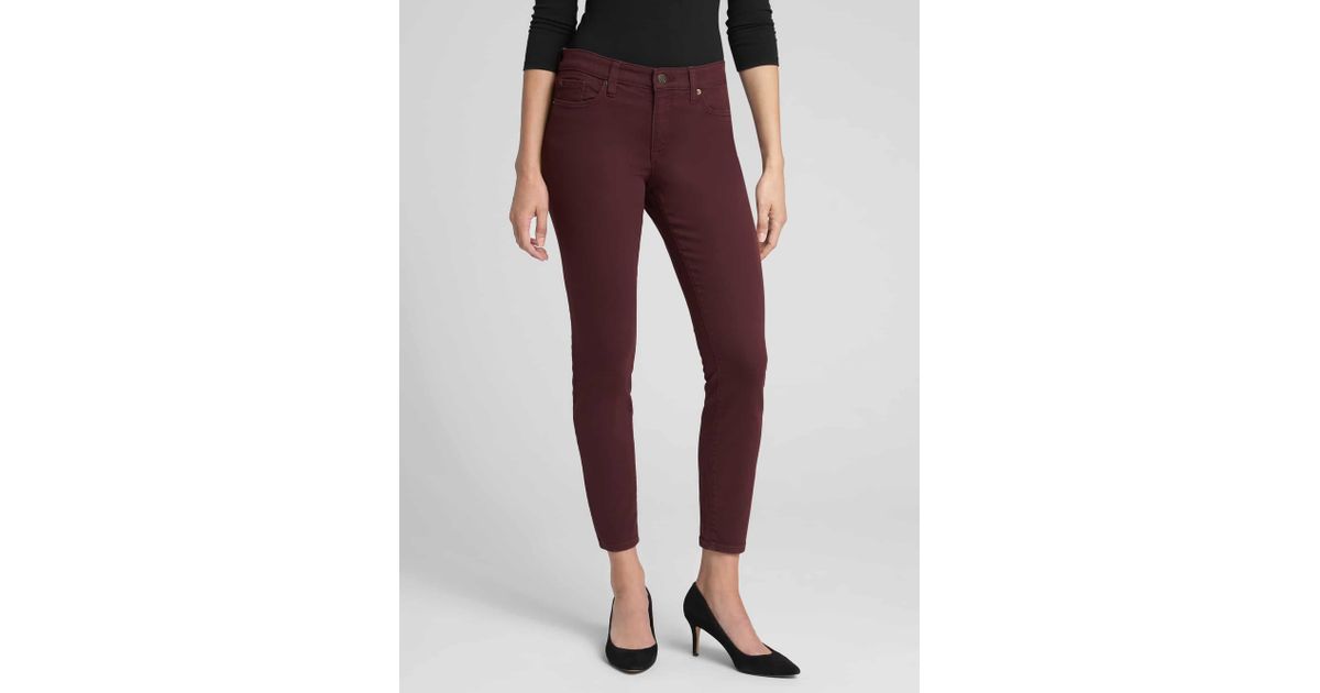 GAP Factory Mid Rise Legging Skimmer Jeans in Red | Lyst