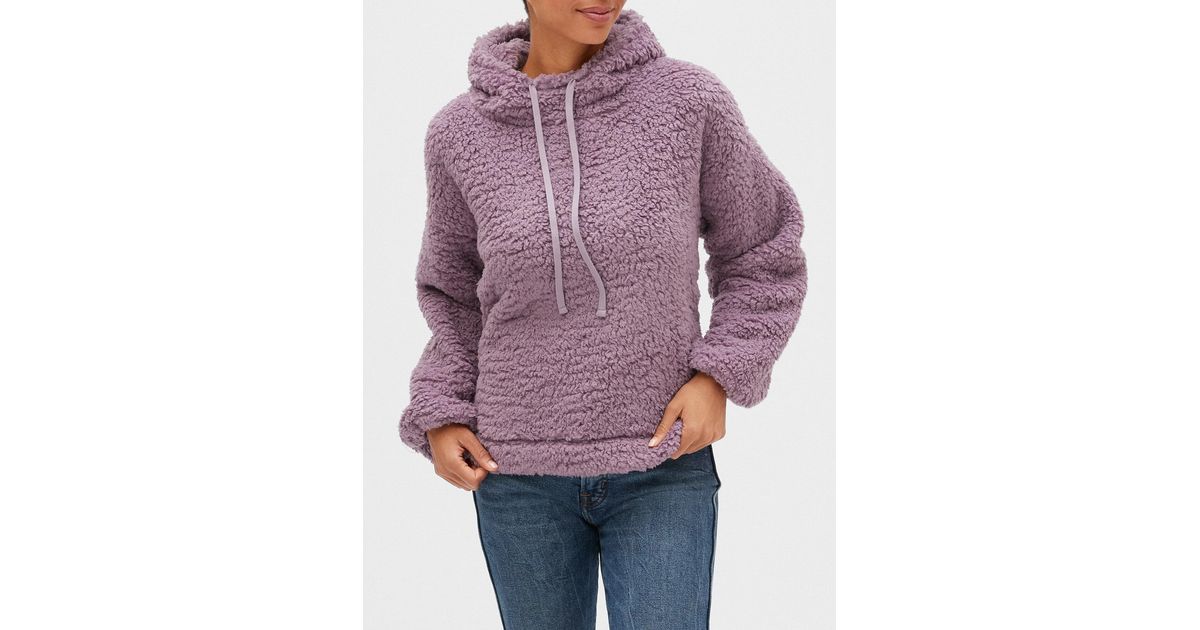purple sherpa pullover
