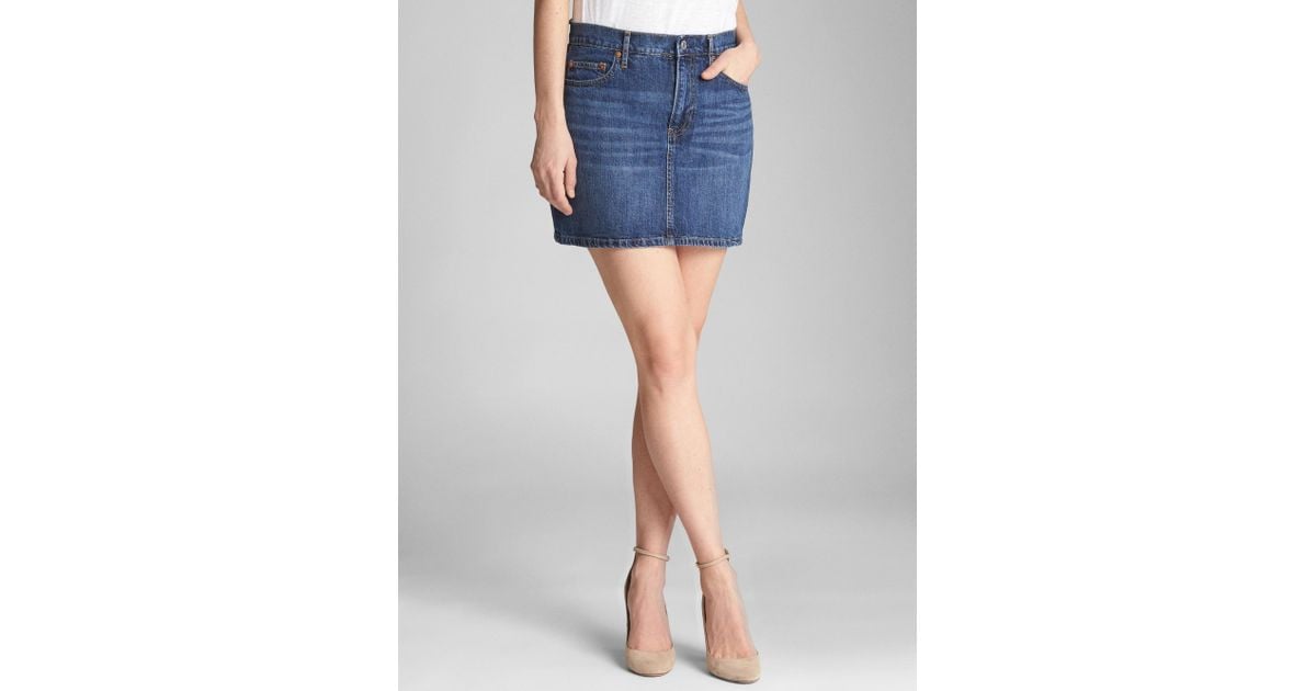 gap denim mini skirt