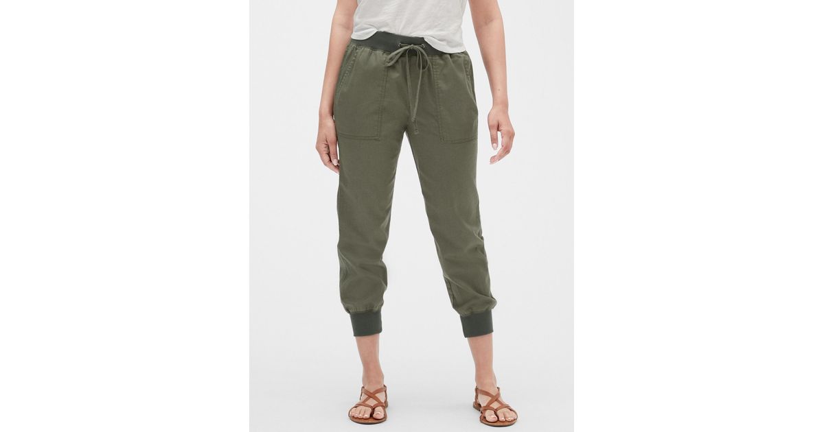 gap twill joggers