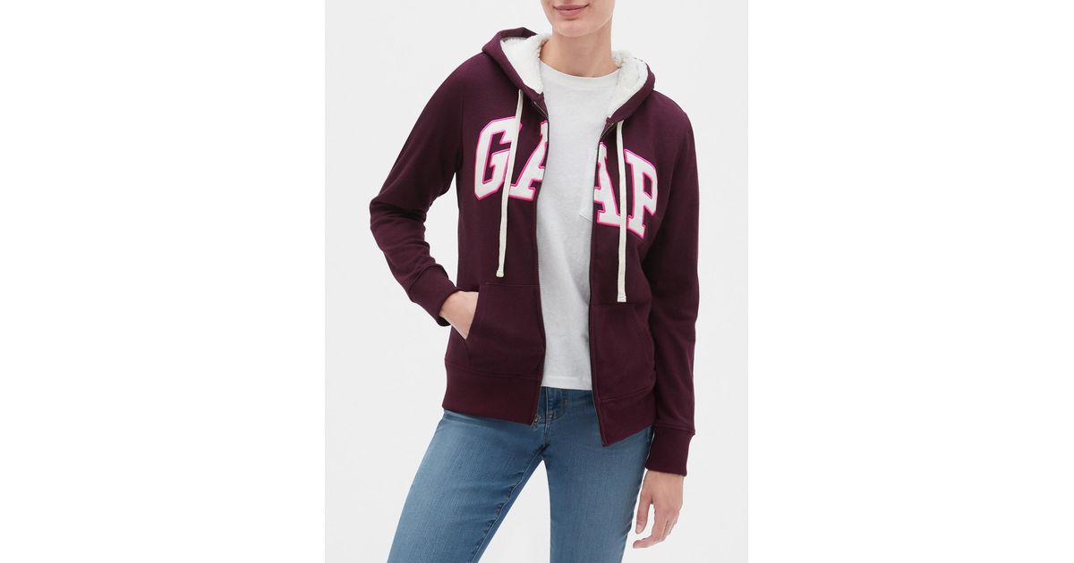 gap sherpa lined hoodie