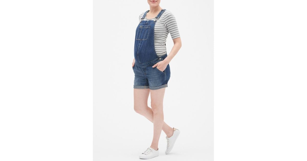 gap maternity overall shorts