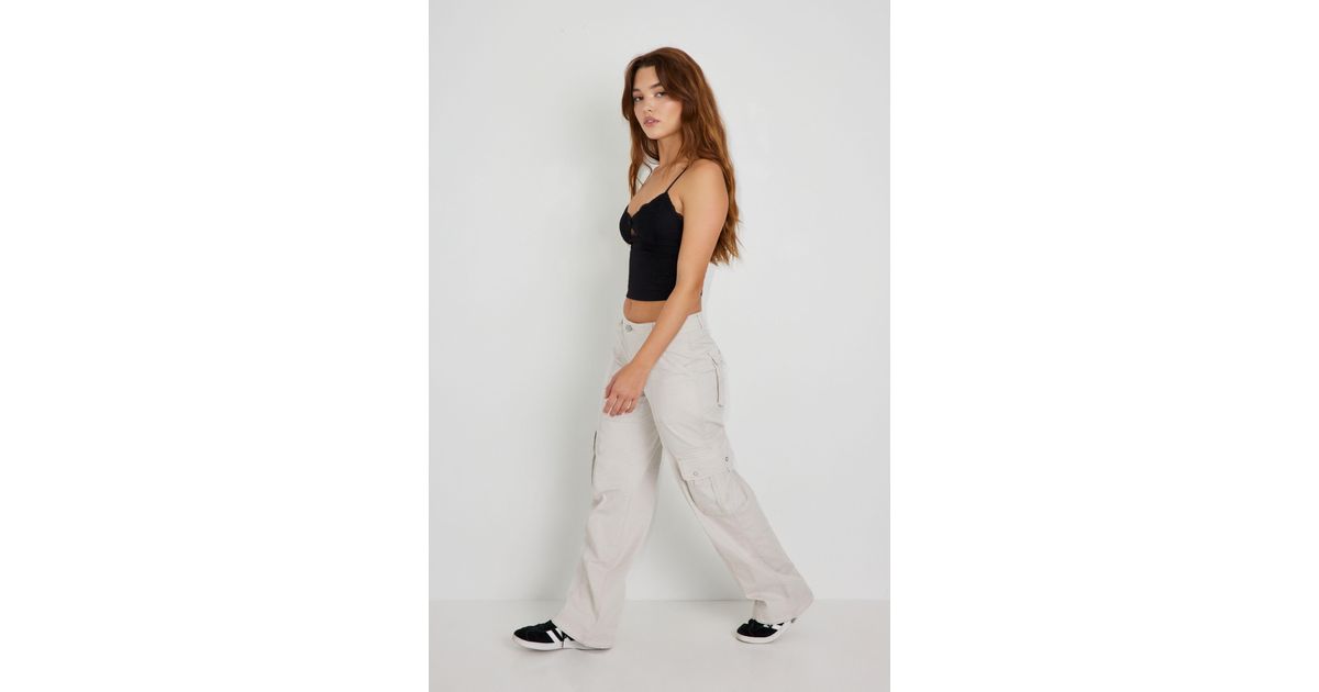 Garage Chicago Low Rise Cargo Pant in White Lyst