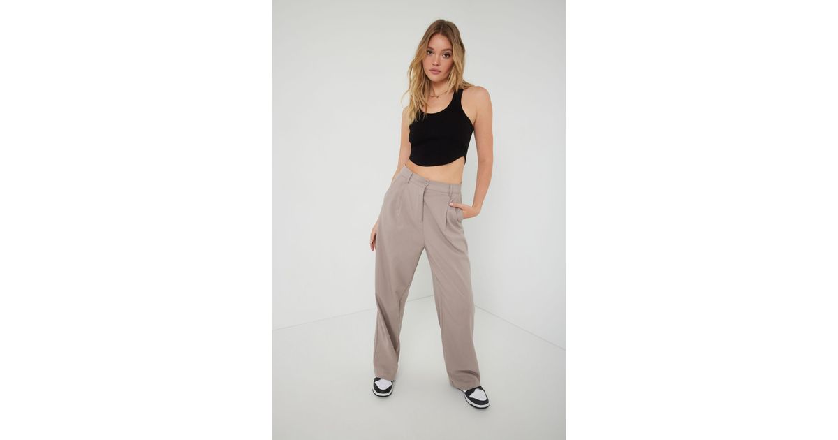 Pleat straight trousers - Woman