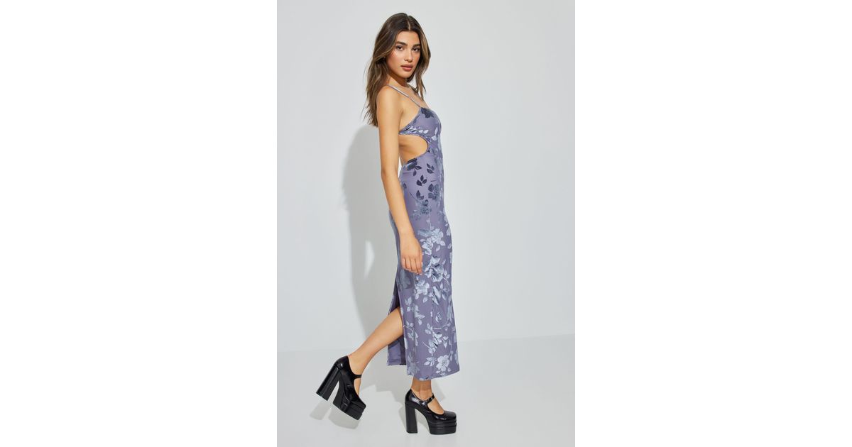 burnout cut out maxi dress Garage Burnout Cut Out Maxi Dress in White