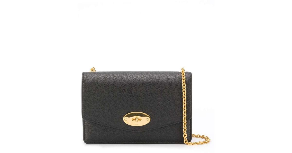 Mulberry 'small Darley' Shoulder Bag With Twist Closure In Grainy