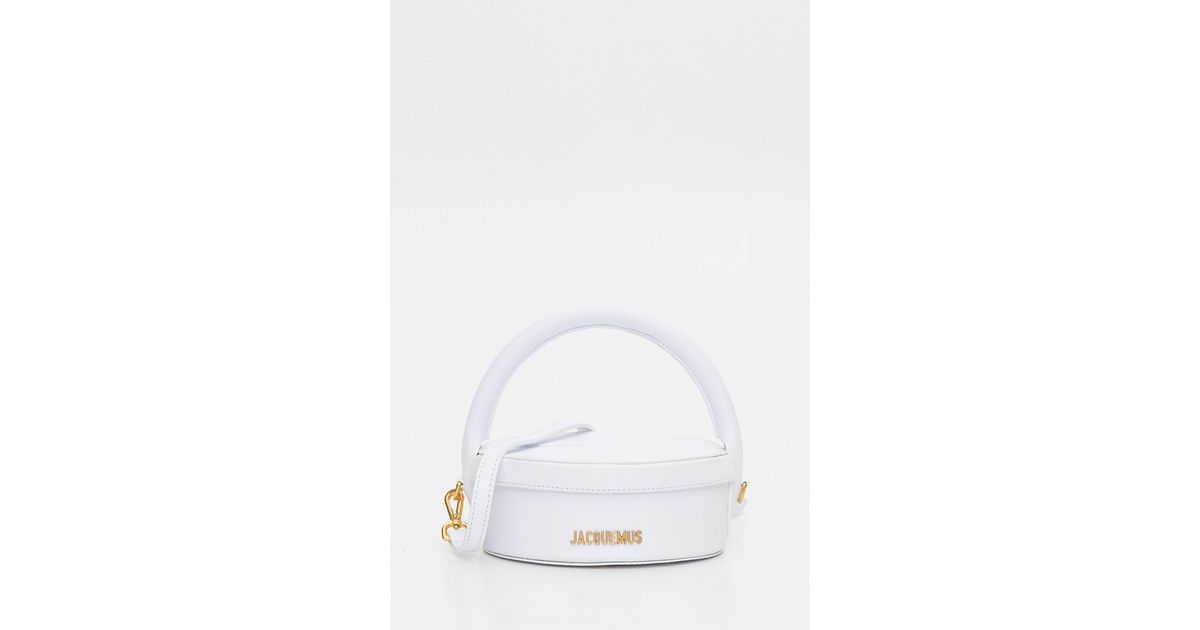 Jacquemus La Boite A Gateaux Round Leather Bag In White Lyst