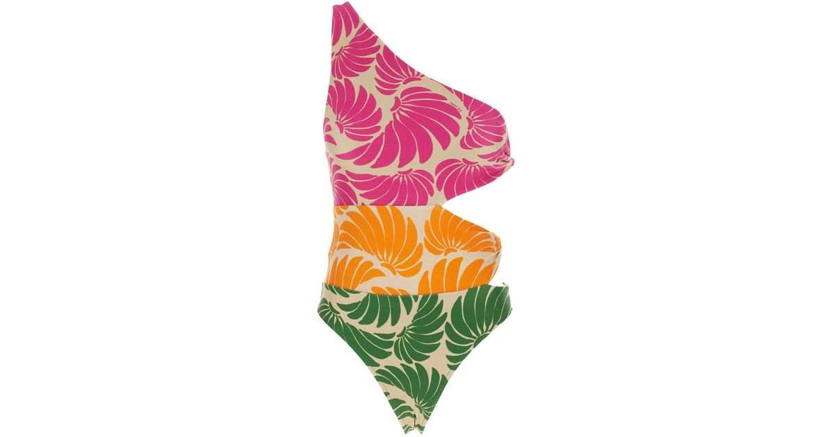 FARM Rio One-Shoulder One-Piece Swimsuit With All-Over Floral Motif in ...