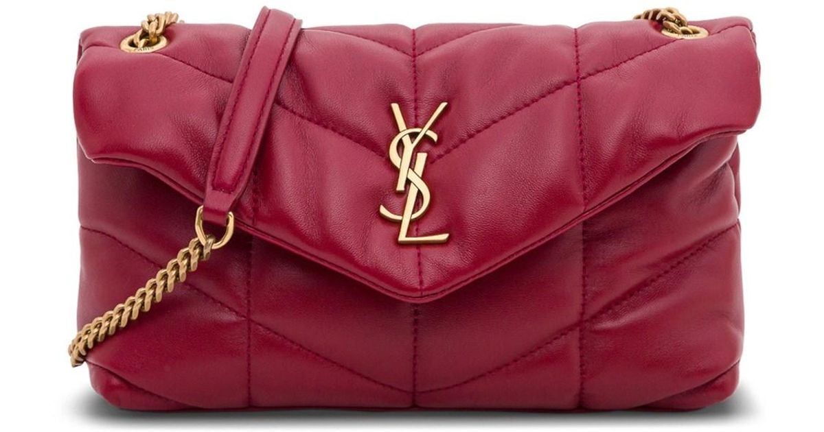 Saint Laurent Ysl Mini Bag Puffy In Sintra Sport Sl in Red Lyst