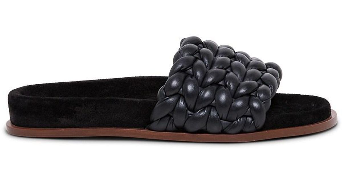 braided leather mules