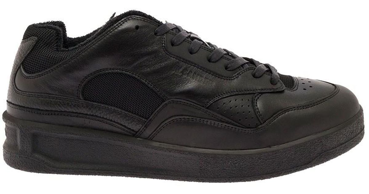 Jil Sander Synthetic Leather Low Sneakers Man in Black for Men - Save ...