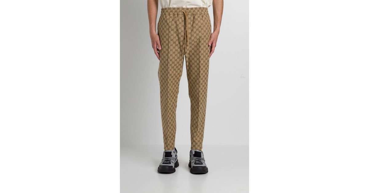 gucci canvas jogging pants