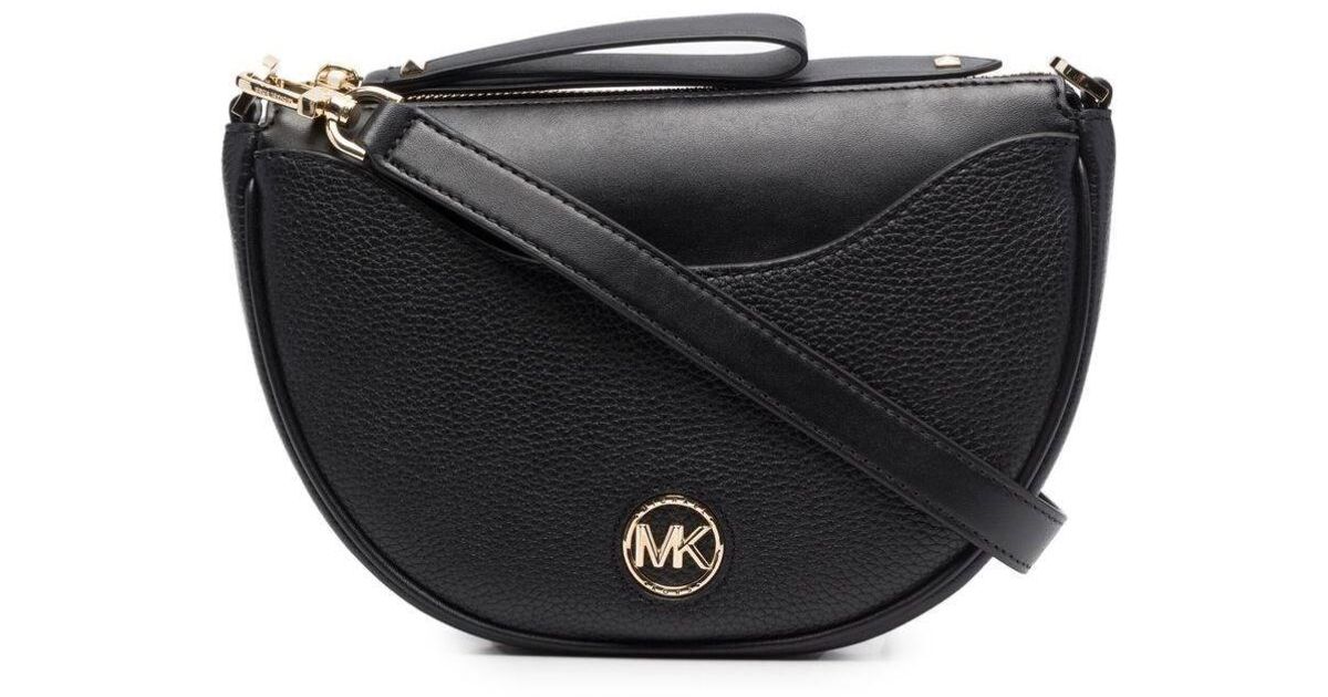MICHAEL Michael Kors Moon Black Leather Crossbody Bag M Michael Kors Woman  - Save 17% | Lyst