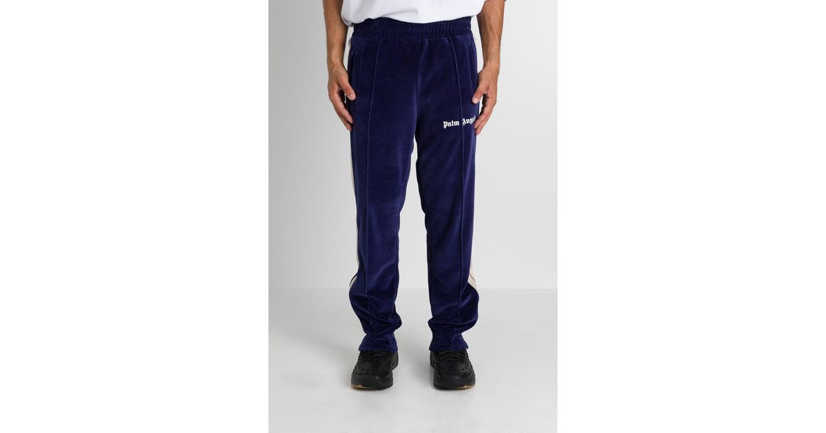 Pantaloni Track CinigliaPalm Angels in Cotone da Uomo colore Blu | Lyst