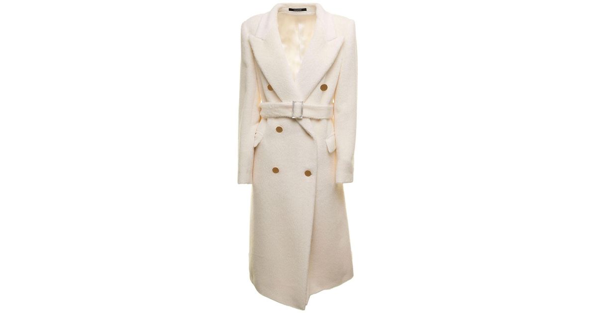 Tagliatore Jole Wool And Alpaca Double-breasted Long Coat Woman in ...