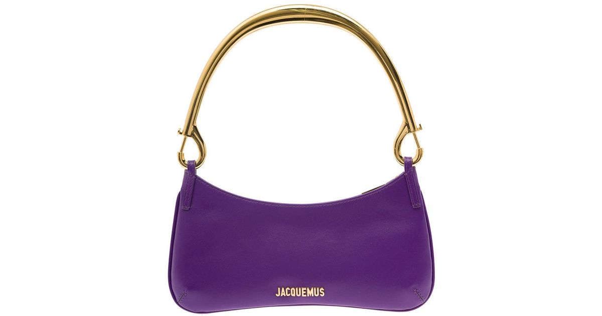 Jacquemus 'le Bisou Mousqueton' Purple Handbag With Golden Carabiner ...