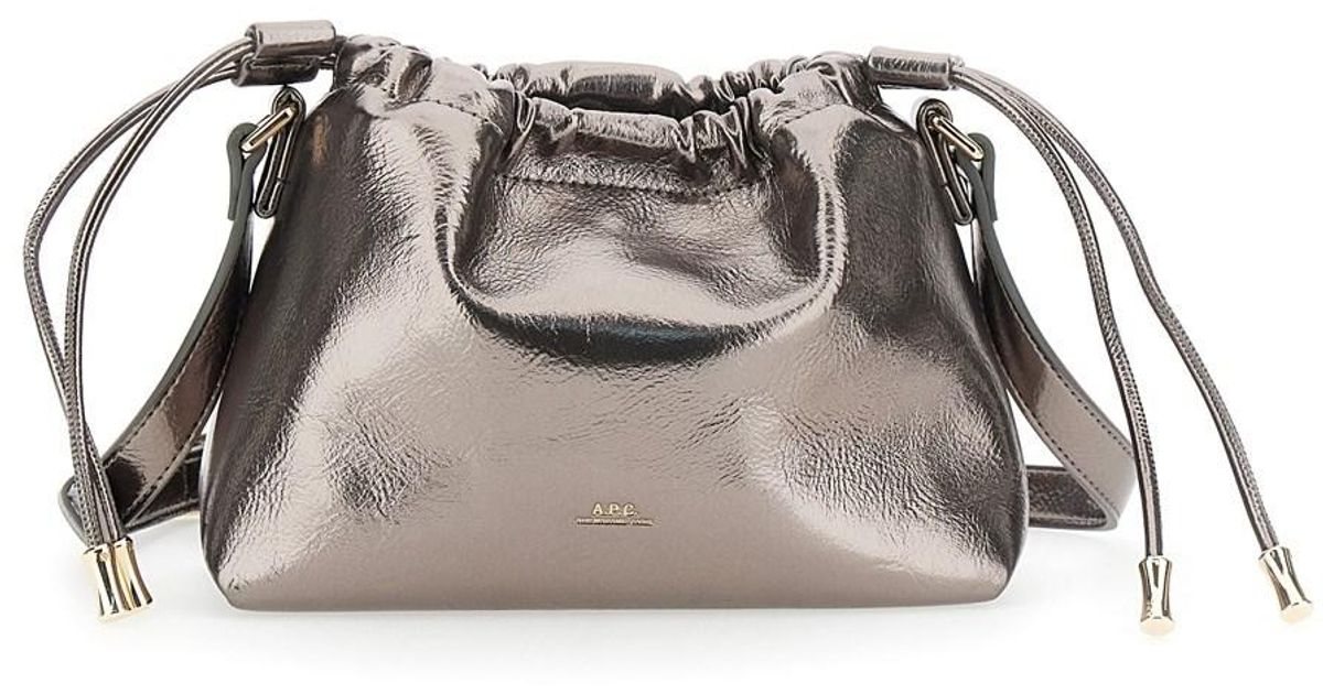 A.P.C. Shoulder Bag With Logo Lettering On The Front And Draw in ...