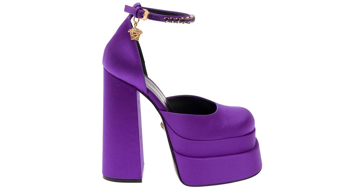 Versace Shoes Raso+ricamo Strass in Purple Lyst