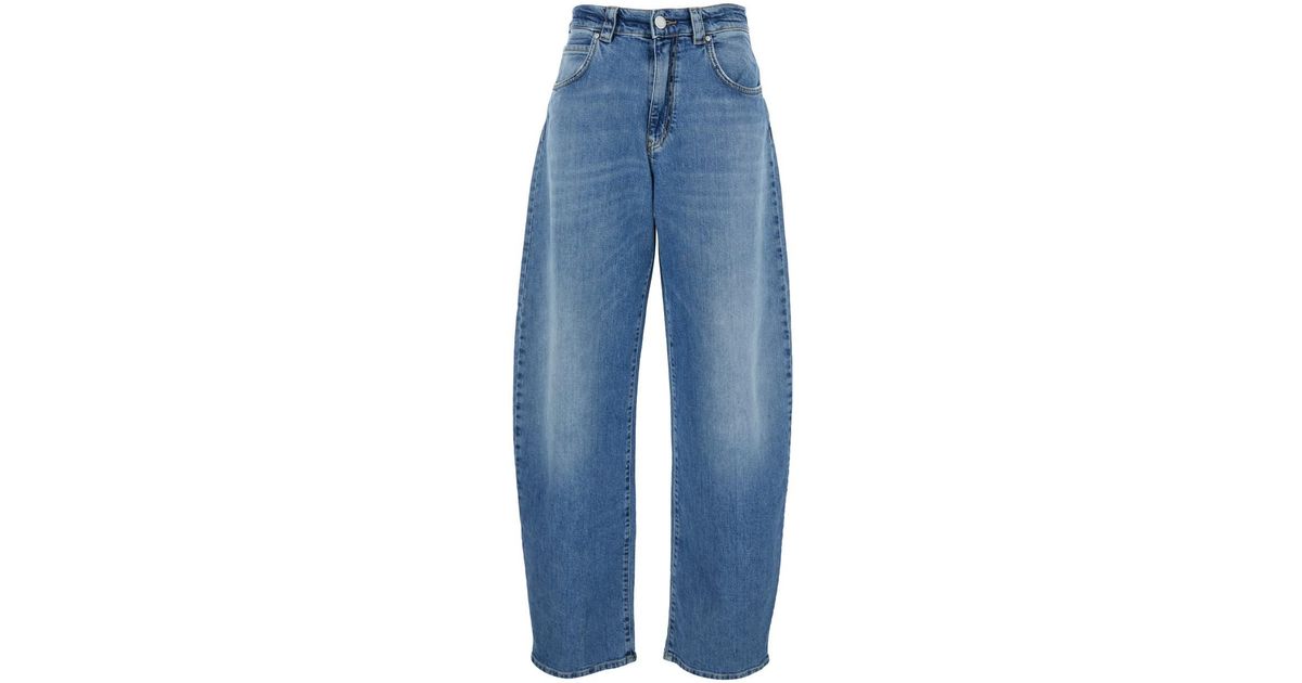 【PINKO】ELOISE EGG DENIM GOLDEN WASH Pinko Eloise Egg Denim Golden Wash in Blue | Lyst