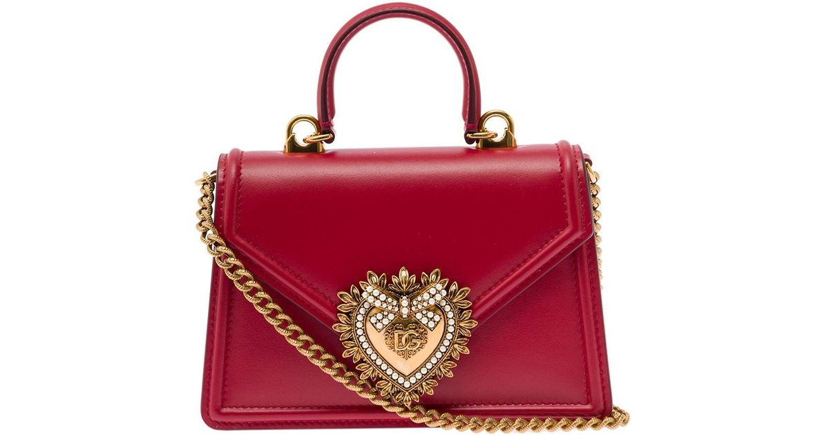 Dolce & Gabbana Devotion Handbag in Red | Lyst