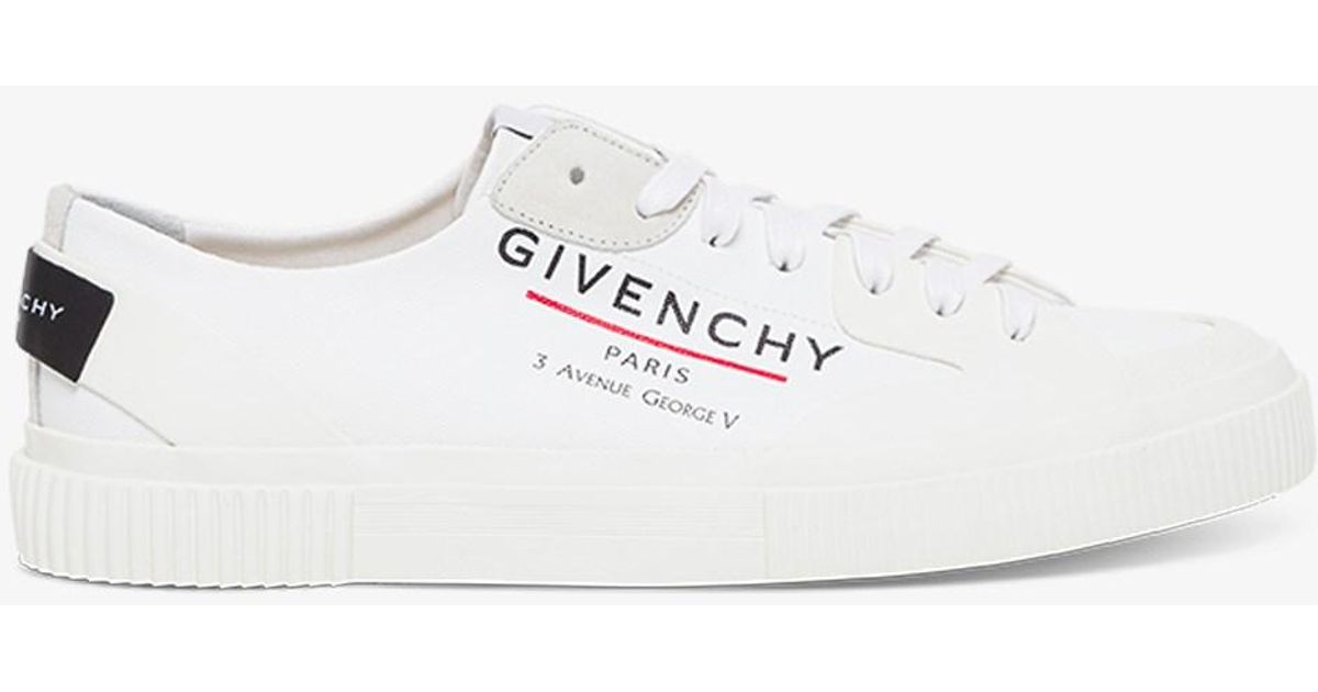 givenchy chain tennis light low sneakers in canvas