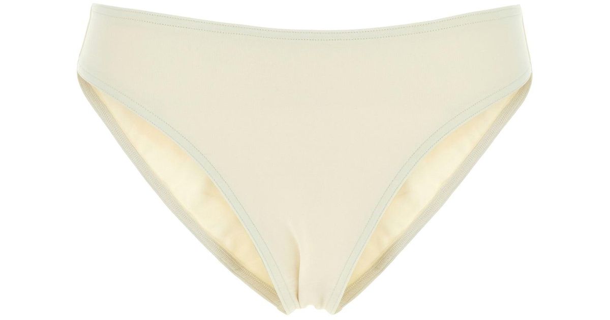 Eres Ivory Stretch Nylon Coulisse Bikini Bottom in White
