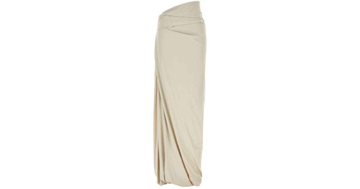 Entire studios Sand Stretch Nylon Structured Skirt in White