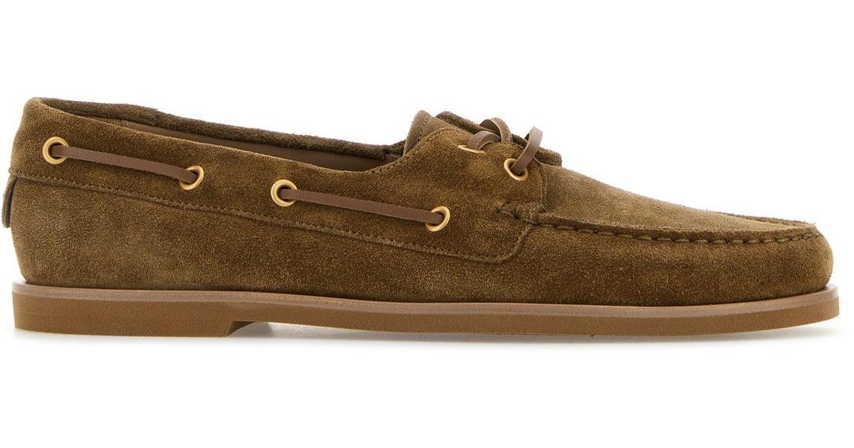 Gianvito Rossi Suede Vandee Loafers in Brown | Lyst