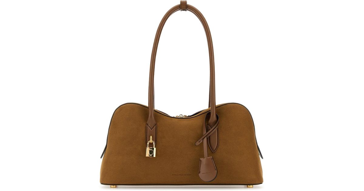 ショルダーバッグ・ポシェット STELLA MCCARTNEY CAMEL SUEDE ALTER MAT RYDER SHOULDER BAG Stella McCartney Camel Suede Alter Mat Ryder Shoulder Bag in
