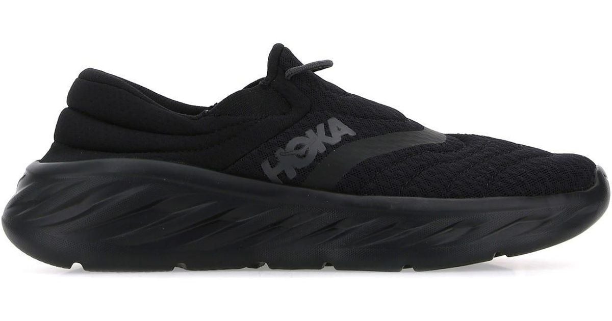 Hoka One One Fabric Ora Recovery Slip Ons in Black for Men | Lyst