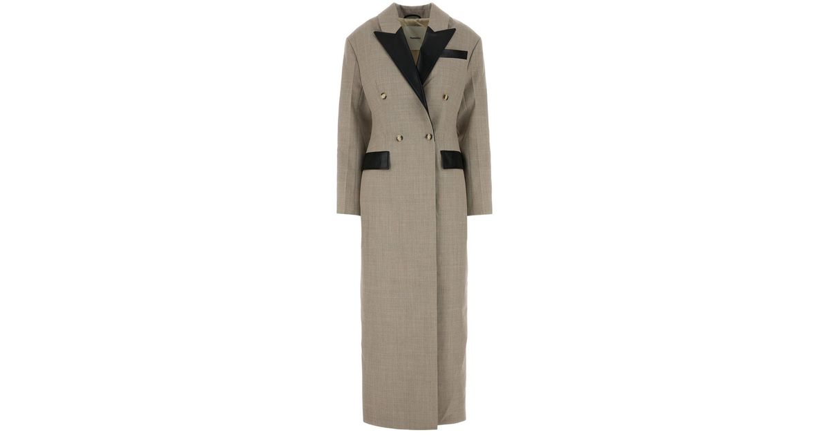 コート NANUSHKA Dove Grey Twill Ferris Coat Nanushka Dove Grey Twill Ferris Coat | italist