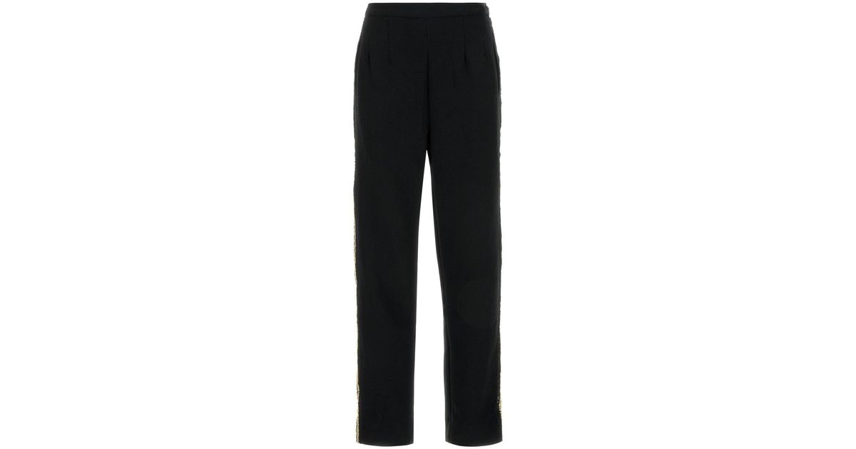 Bode Crepe Pant in Black | Lyst