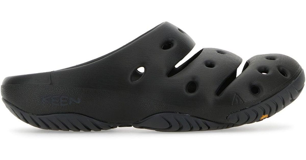 Keen Black Rubber Yogui Clog Slippers for Men | Lyst