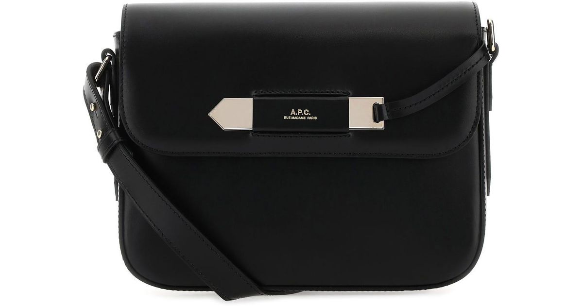 A.P.C. Black Leather Charlotte Crossbody Bag | Lyst
