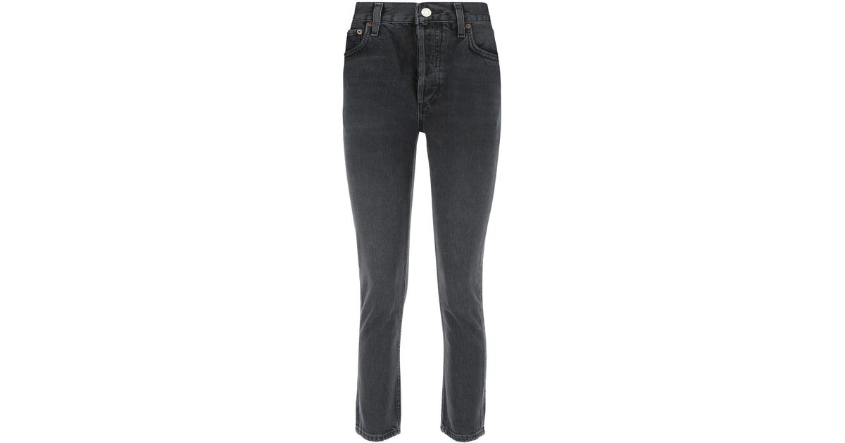 Agolde Denim Riley Jeans in Black | Lyst