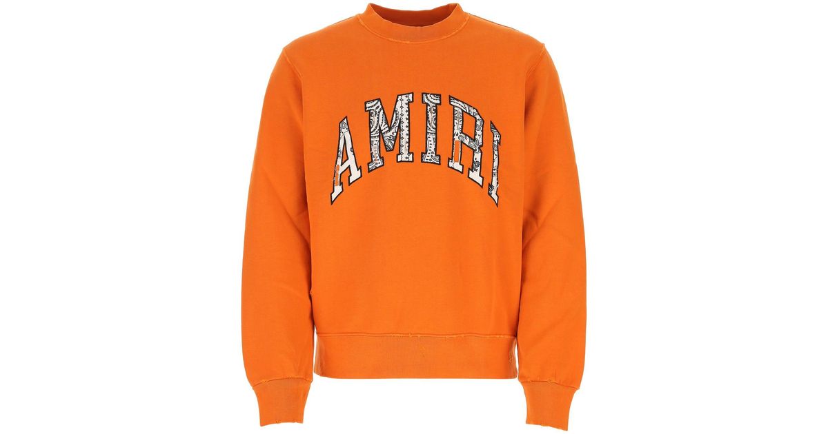Amiri Cotton Oversize Sweatshirt in Orange for Men | Lyst
