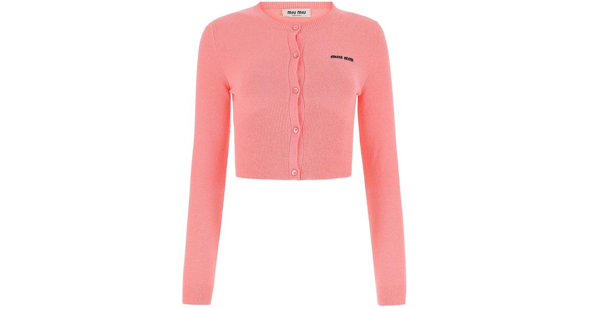 miu miu cardigan pink